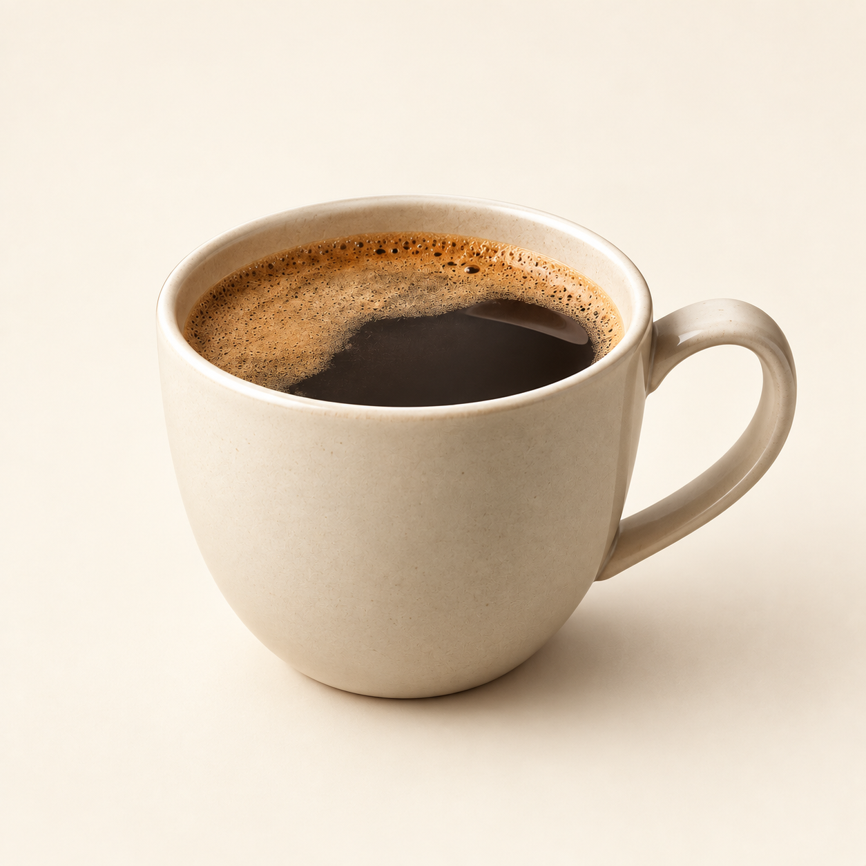Cream Mug with Coffee