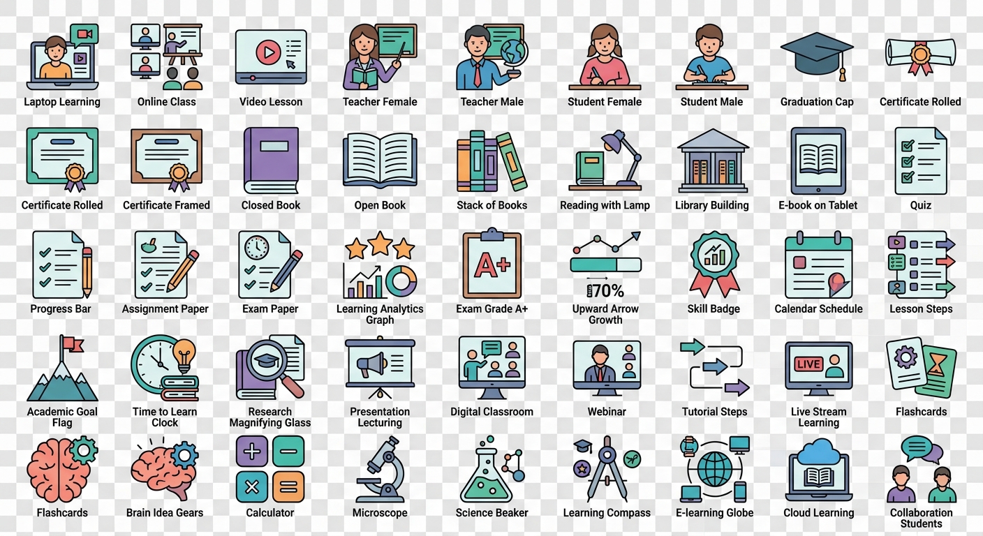 Edu Learning Icon Pack