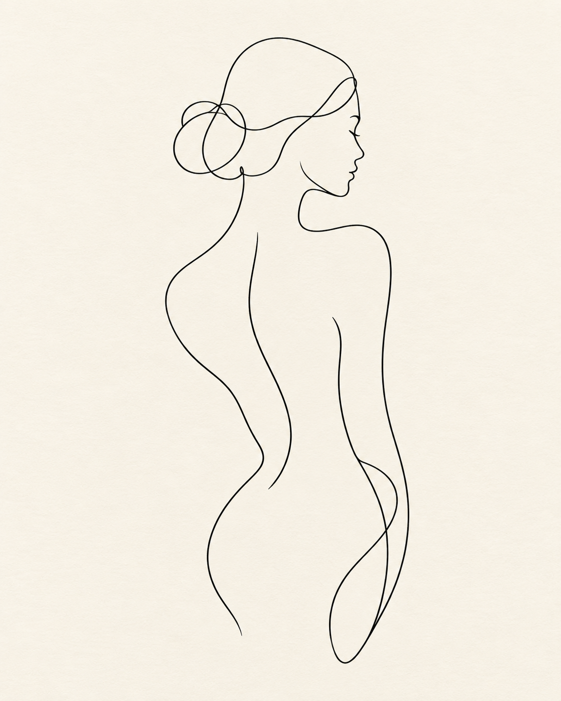 Elegant One-Line Woman
