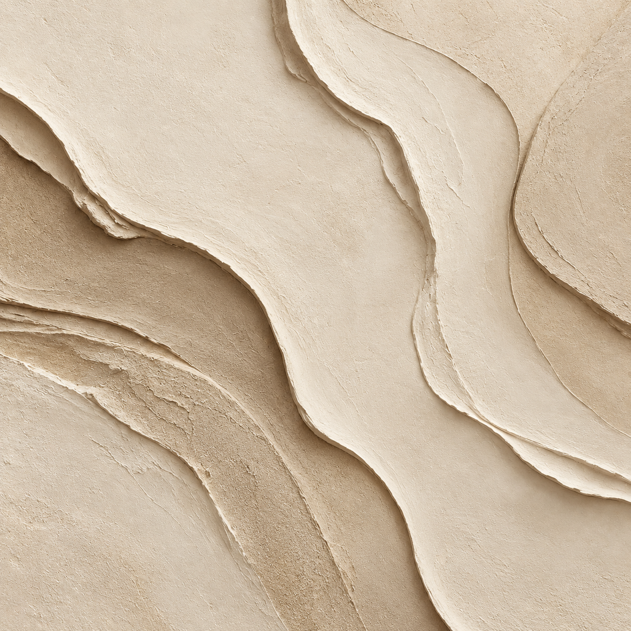 Layered Sandstone Plaster Relief