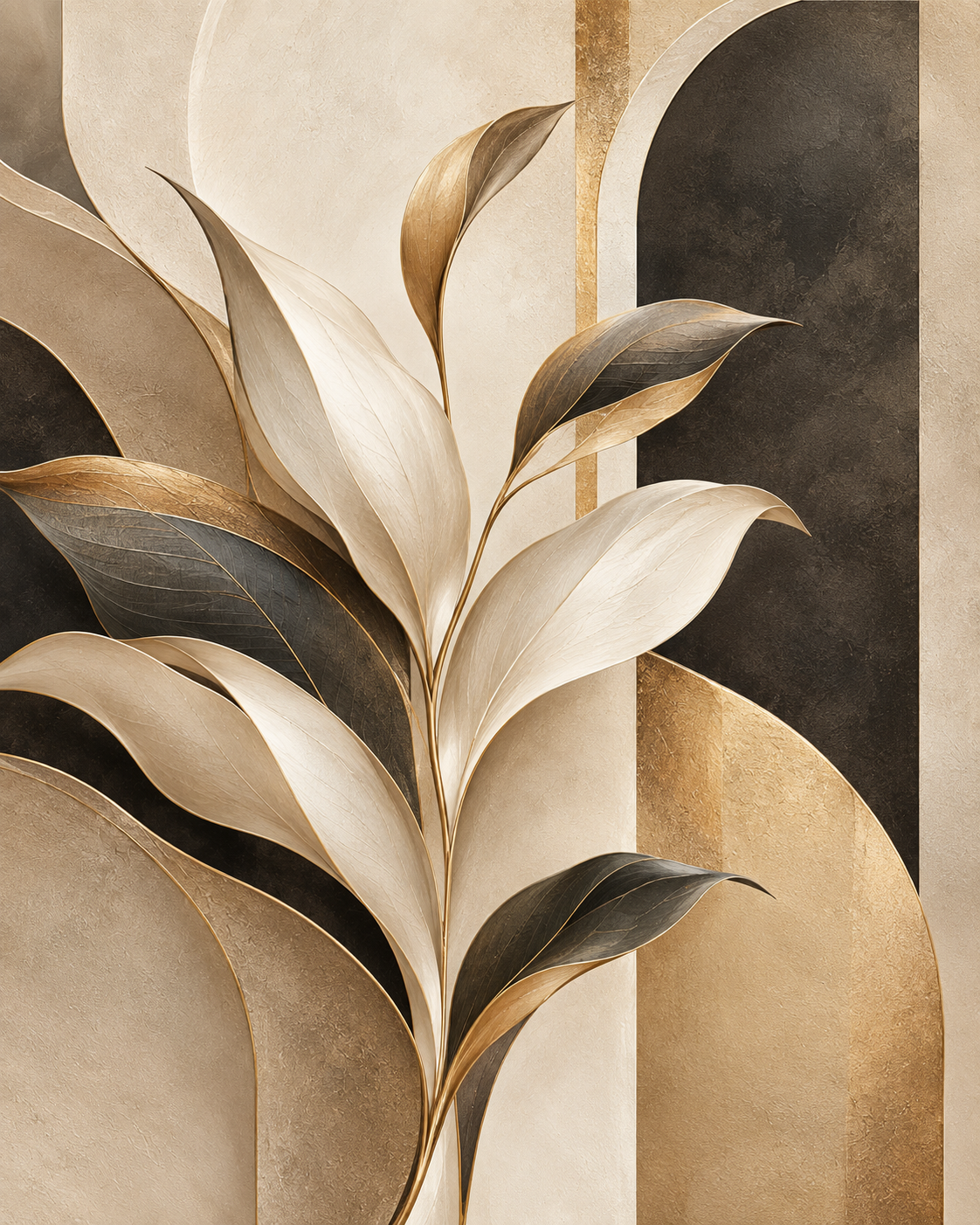 Sculptural Gold Botanical Archways